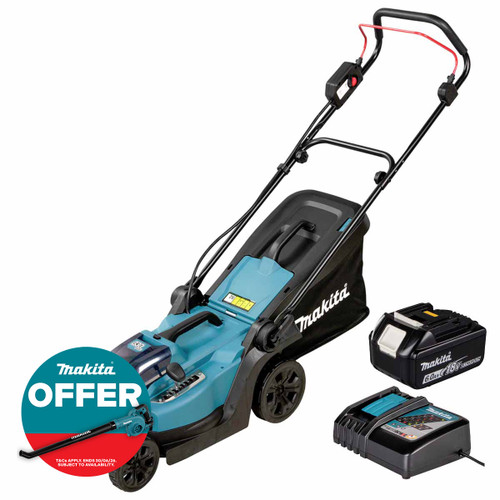 Makita DLM330Z 330mm 18V LXT Cordless Lawn Mower with 1x 6.0Ah Battery and Charger