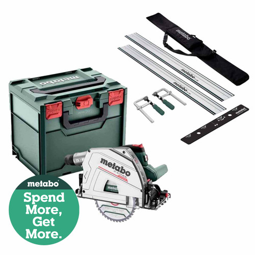 Metabo KT 18 LTX 66 BL 18V Cordless Plunge Cut Circular Saw with a metaBOX & Guide Rail Kit (Body Only)