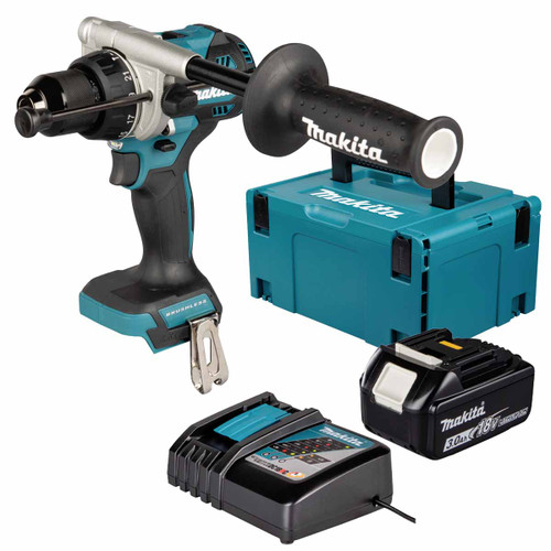 Makita DHP492Z 18V LXT Brushless Combi Drill with 1x 3.0Ah Battery, Charger & Makpac Carry Case
