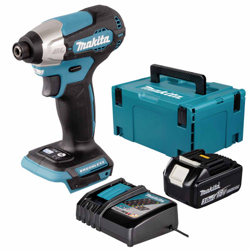 Makita DTD157Z LXT 18V Brushless Impact Driver with 1x 3.0Ah Battery, Charger & Makpac Carry Case