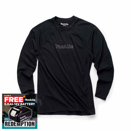 Makita MK501M Tech Baselayer Top Black (Size L)