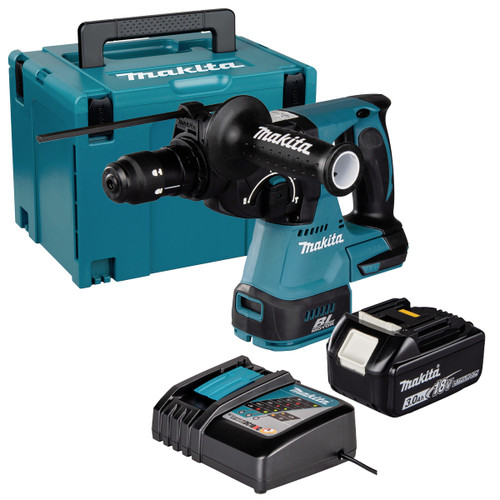 Makita DHR243Z 18V LXT 24mm Brushless SDS+ Rotary Hammer with 1x 3.0Ah Battery, Charger and Makpac Carry Case