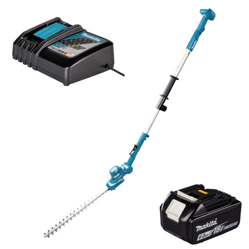 Makita DUN461WZ 18V LXT 460mm Pole Hedge Trimmer with 1x 6.0Ah Battery and Charger