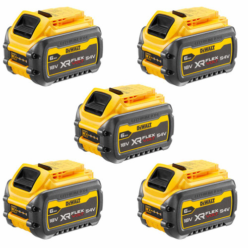 DeWalt DCB546-XJ XR 6.0Ah Flexvolt 18/54V Battery (5 Pack)