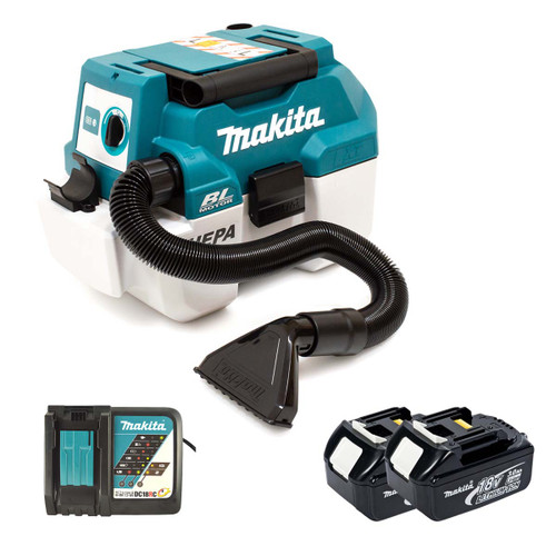 Makita DVC750LZ LXT 18V Brushless L-Class Vacuum Cleaner with 2x 3.0Ah Batteries & Charger
