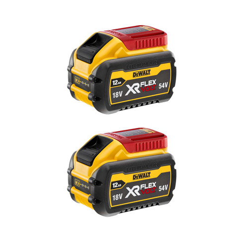 DeWalt DCB548 XR FLEXVOLT 18V/54V 12.0Ah Li-Ion Battery (2 Pack)