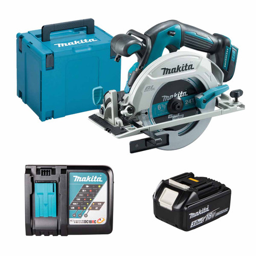 Makita DHS680Z LXT 18V Brushless 165mm Circular Saw with 1x 3.0Ah Battery, Charger and Makpac Carry Case