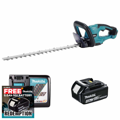 Makita DUH507Z 18V LXT Hedge Trimmer with 1x 4.0Ah Battery and Charger