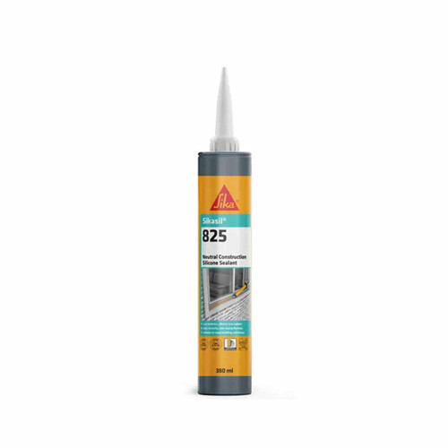 Sika Sikasil 825 Silicone Sealant Cartridge 380ml (Dark Grey)