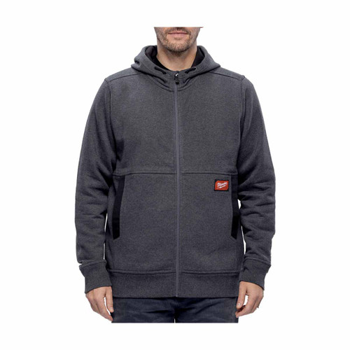 Milwaukee 4932499397 GRIDIRON™ Full-Zip Hoodie, Grey (Size 2XL)