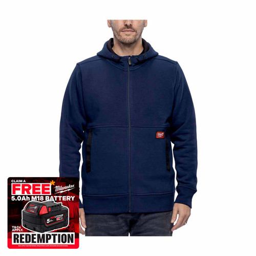 Milwaukee 4932499400 GRIDIRON™ Full-Zip Hoodie, Blue (Size M)