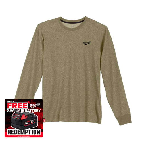 Milwaukee 4932492998 Long Sleeve T-Shirt, Green (Size S)