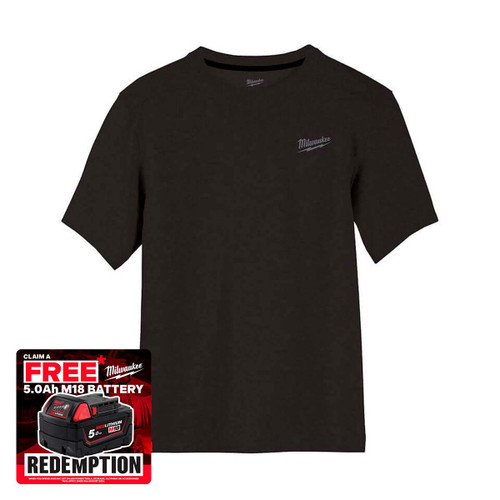 Milwaukee 4932492967 Short Sleeve T-Shirt, Black (Size XXL)