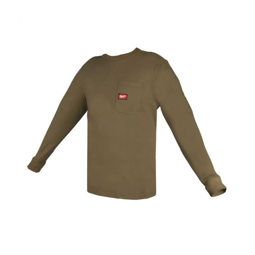 Milwaukee 4932493049 Long Sleeve Work T-Shirt, Green (Size M)