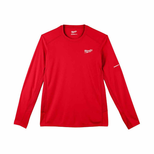 Milwaukee 4932493085 Warm Weather Long Sleeve T-Shirt, Red (Size L)