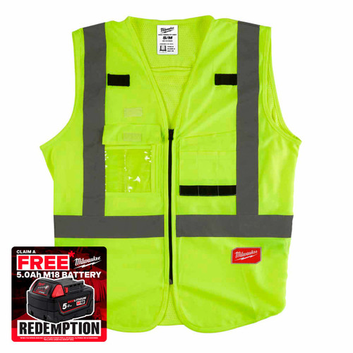 Milwaukee 4932471889 Hi-Visibility Vest Yellow (Size S / M)