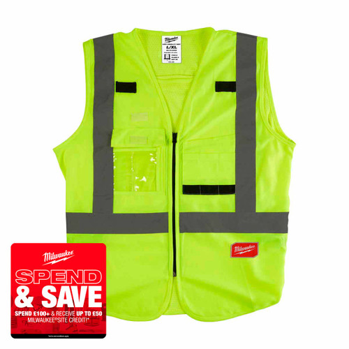 Milwaukee 4932471890 Hi-Visibility Vest Yellow (Size L / XL)
