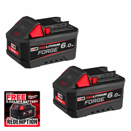 Milwaukee M18 FB6 18V FORGE™ 6.0 Ah Battery (Twin Pack)