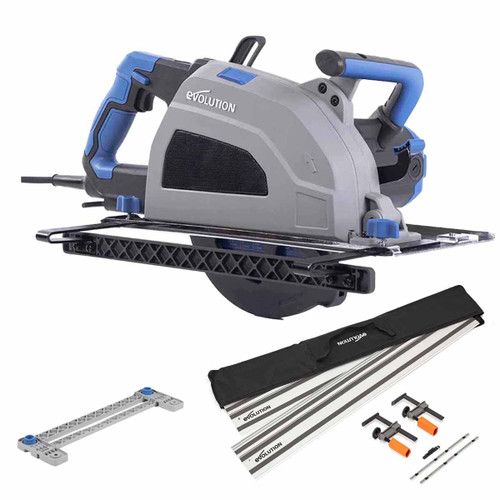 Evolution S210CCS 210mm Heavy Duty Metal Cutting Circular Saw with Track Kit and Blade 1600W 110V