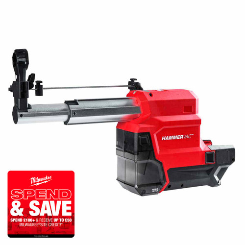 Milwaukee M18FPDDEXL-0 Dedicated Dust Extraction for M18 FUEL™ 32mm SDS-Plus Hammers with AUTOPULSE™