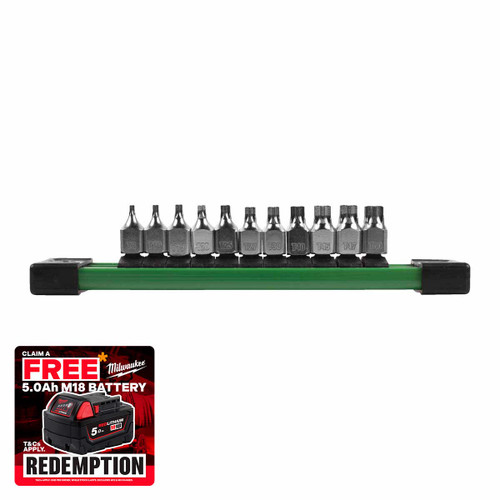 Milwaukee 4932500430 1/4" Drive Torx Stubby Bit Socket Set (11 Pieces)