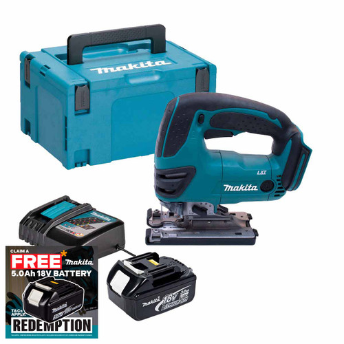 Makita DJV180Z LXT 18V Cordless Jigsaw with 1x 3.0Ah Battery, Charger and Makpac Carry Case