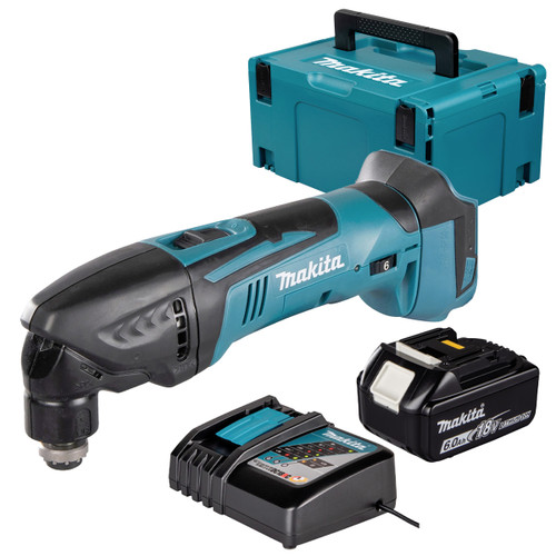 Makita DTM50Z 18V LXT Cordless Multi Tool with 1x 6.0Ah Battery, Charger and Makpac Carry Case