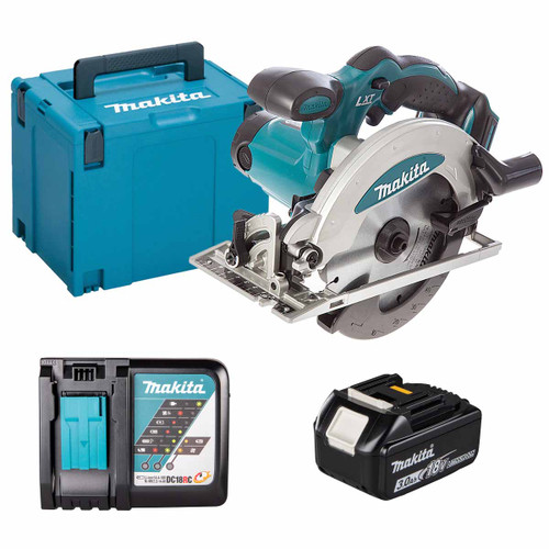 Makita DSS610Z LXT 18V Cordless 165mm Circular Saw with 1x 3.0Ah Battery, Charger and Makpac Carry Case
