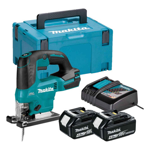Makita DJV184Z LXT 18V Jigsaw with 2x 4.0Ah Batteries, Charger & Makpac Carry Case