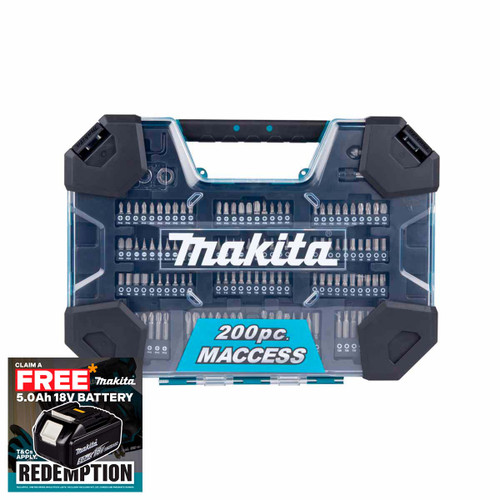 Makita E-22610 MACCESS Drill & Bit Set (200 Pieces)