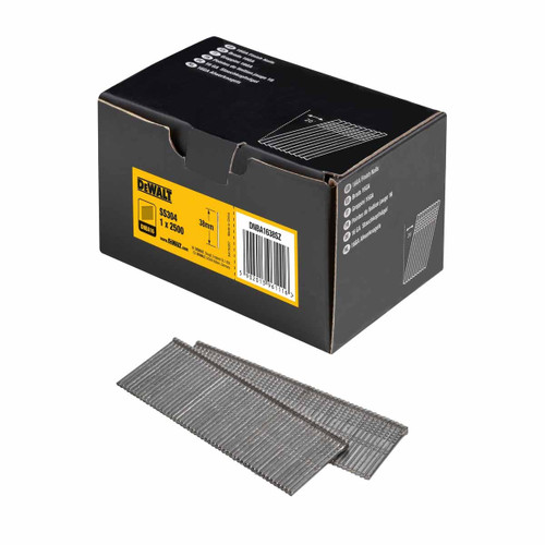 DeWalt DNBA1638SZ 38mm 16ga Stainless Angled Finish Nails (Pack of 2500)