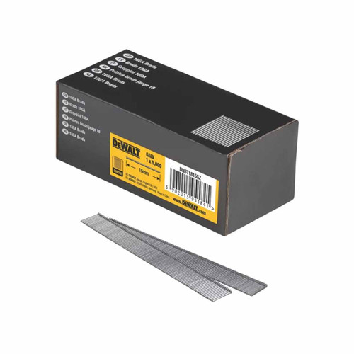 DeWalt DNBT1815GZ 15mm 18ga Galvanized Brad Nails (Pack of 5000)