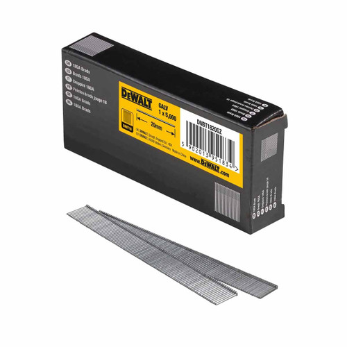 DeWalt DNBT1820GZ 20mm 18ga Galvanized Brad Nails (Pack of 5000)