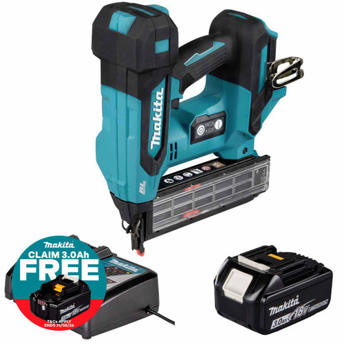 Makita DBN501ZJ 18V LXT Brad Nailer with 1x 3.0Ah Battery and Charger