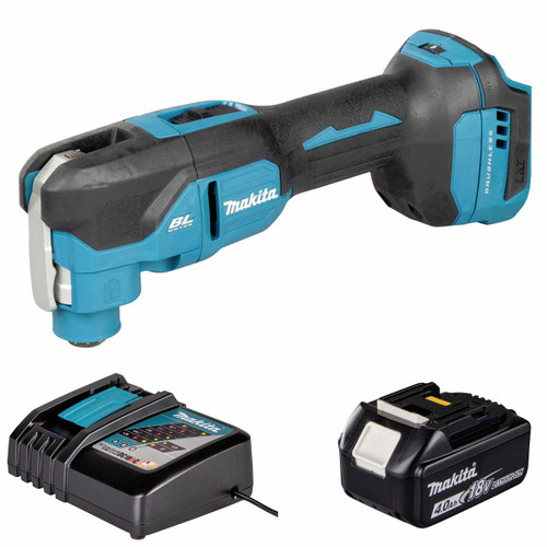 Makita DTM53Z LXT 18V Cordless Brushless Slim Grip Multi Tool with 1x 4.0Ah Battery, Charger and Makpac 3 Case