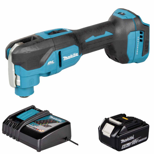 Makita DTM53Z LXT 18V Cordless Brushless Slim Grip Multi Tool with 1x 6.0Ah Battery, Charger and Makpac 3 Case