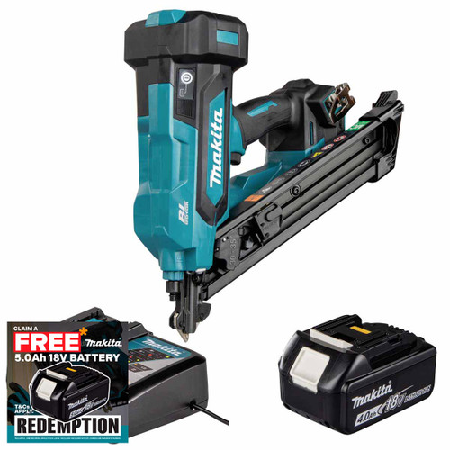 Makita DBN640ZK 18V LXT PPN Metal Connect Nail Gun with 1x 4.0Ah Battery and Charger