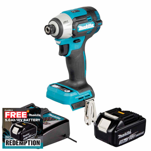 Makita DTD201Z 18V LXT Impact Driver with 1x 3.0Ah Battery, Charger and Makpac 3 Case