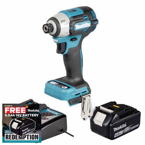 Makita DTD201Z 18V LXT Impact Driver with 1x 4.0Ah Battery, Charger and Makpac 3 Case