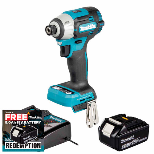 Makita DTD201Z 18V LXT Impact Driver with 1x 6.0Ah Battery, Charger and Makpac 3 Case