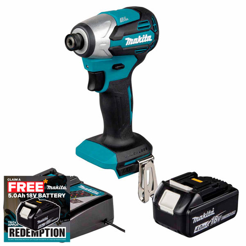 Makita DTD158Z 18V LXT Impact Driver with 1x 4.0Ah Battery, Charger and Makpac 3 Case