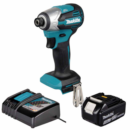 Makita DTD158Z 18V LXT Impact Driver with 1x 5.0Ah Battery, Charger and Makpac 3 Case