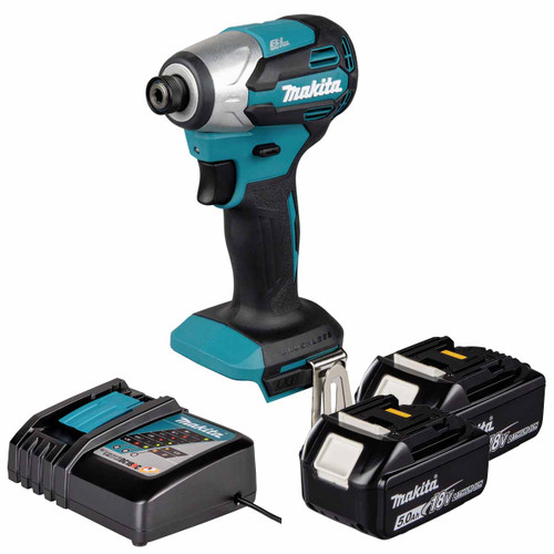 Makita DTD158Z 18V LXT Impact Driver with 2x 6.0Ah Batteries, Charger and Makpac 3 Case