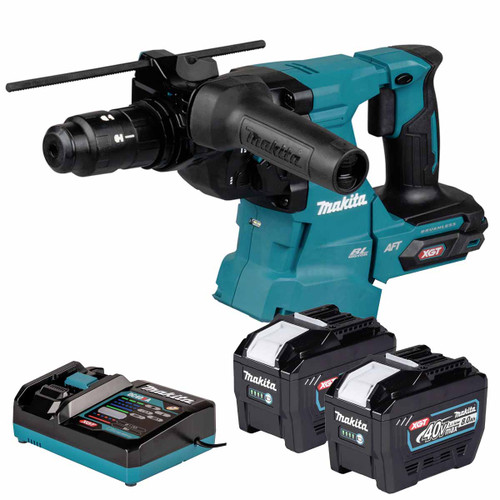Makita HR012GZ03 40V Max XGT SDS-Plus Rotary Hammer with 2x 8.0Ah Batteries and Charger