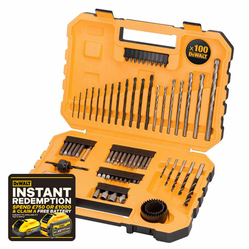 DeWalt DT71566-QZ Screwdriver Bit & Drill Bit Set (100 Piece)