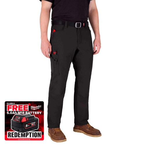 Milwaukee 4932502067 FREEFLEX Strech Work Trousers, Black (Size 38)