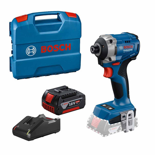 Bosch GDR18V-215 18V Impact Driver with 1x 4.0Ah Battery, Charger and L-Case