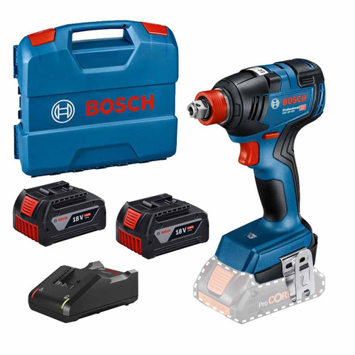 Bosch GDX18V-200 18V 200Nm 2-In-1 Combi Impact Gun with 2x 5.0Ah Batteries, Charger and L-Case