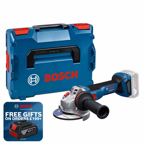 Bosch GWS18V-11 125mm Grinder in L-Boxx (Body Only) 06019N4102