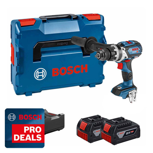 Bosch GSB 18V-110 C Combi Drill with 2x 18V 5.0 Ah Batteries